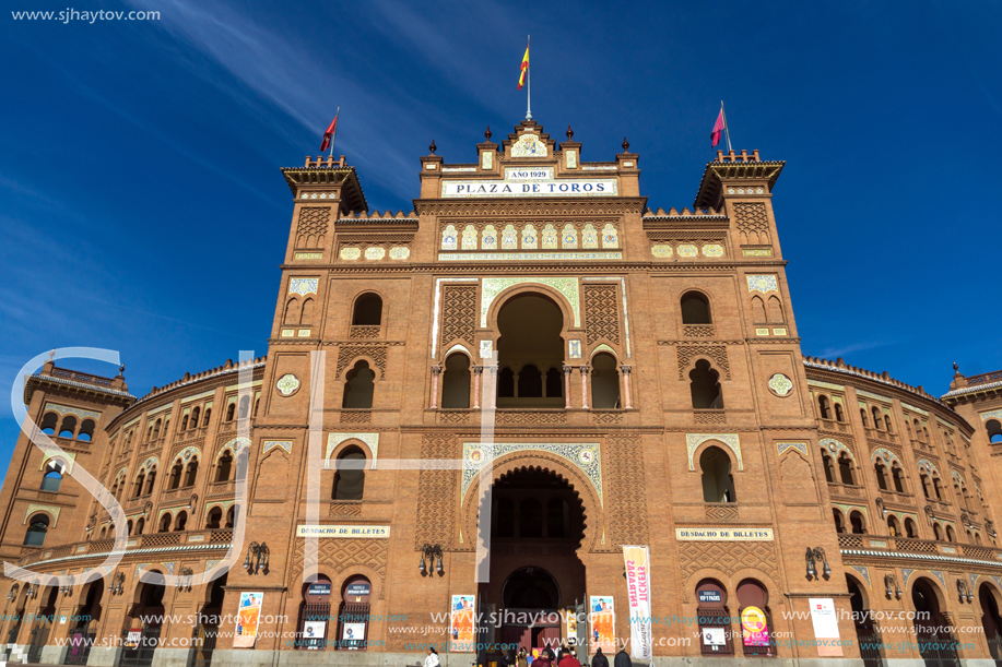 MADRID, SPAIN - JANUARY 24, 2018:  Las Ventas Bullring (Plaza de Toros de Las Ventas) in City of Madrid, Spain