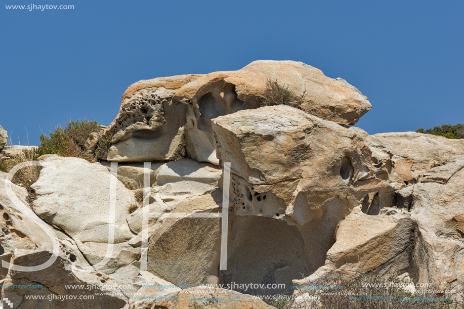 PAROS, GREECE - MAY 3, 2013: Amazing view of kolymbithres beach, Paros island, Cyclades, Greece