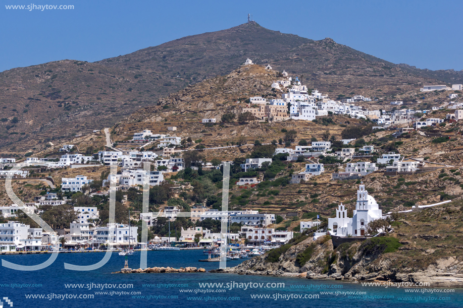 IOS, GREECE - MAY 4, 2013: Landscape of Ios island in Aegean sea, Cyclades, Greece