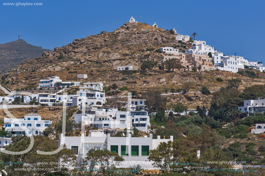 IOS, GREECE - MAY 4, 2013: Landscape of Ios island in Aegean sea, Cyclades, Greece