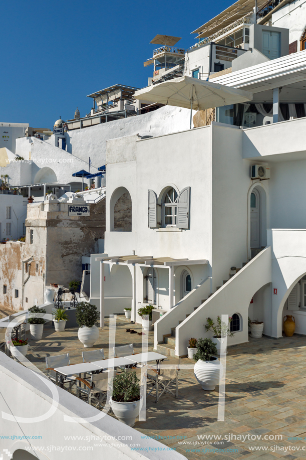 SANTORINI, GREECE - MAY 4, 2013: Panoramic view of Santorini island, Thira, Cyclades, Greece