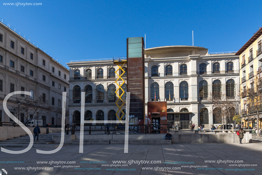 MADRID, SPAIN - JANUARY 22, 2018: Reina Sofia National Art Center Museum (Museo Nacional Centro de Arte Reina Sofía) in City of Madrid, Spain