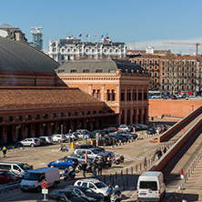 MADRID, SPAIN - JANUARY 22, 2018:  Atocha Railway Station in City of Madrid, Spain