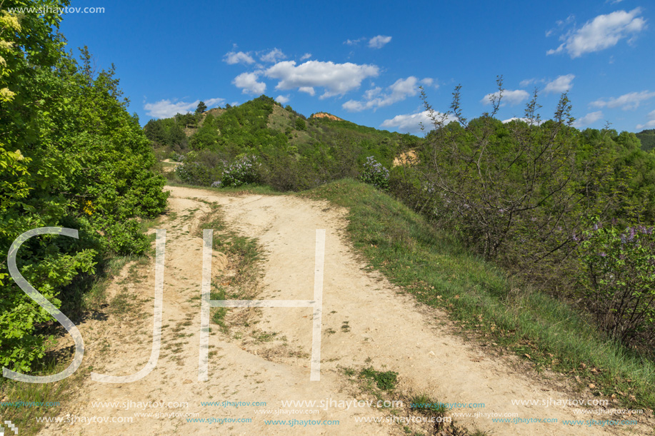 Landscape near rock formation Stob pyramids, Rila Mountain, Kyustendil region, Bulgaria