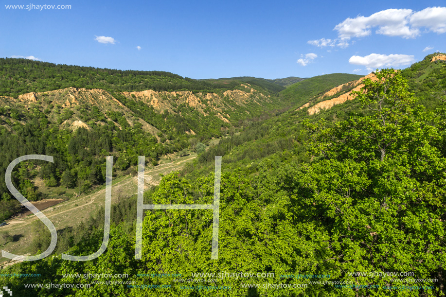 Landscape near rock formation Stob pyramids, Rila Mountain, Kyustendil region, Bulgaria