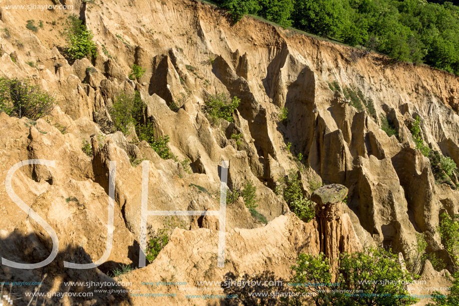 Landscape with rock formation Stob pyramids, Rila Mountain, Kyustendil region, Bulgaria