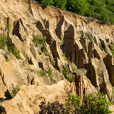 Landscape with rock formation Stob pyramids, Rila Mountain, Kyustendil region, Bulgaria