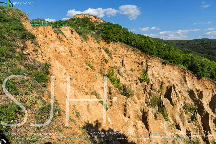 Landscape with rock formation Stob pyramids, Rila Mountain, Kyustendil region, Bulgaria