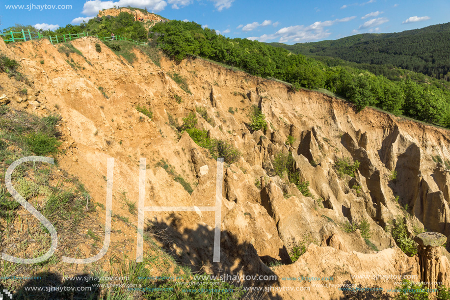 Landscape with rock formation Stob pyramids, Rila Mountain, Kyustendil region, Bulgaria