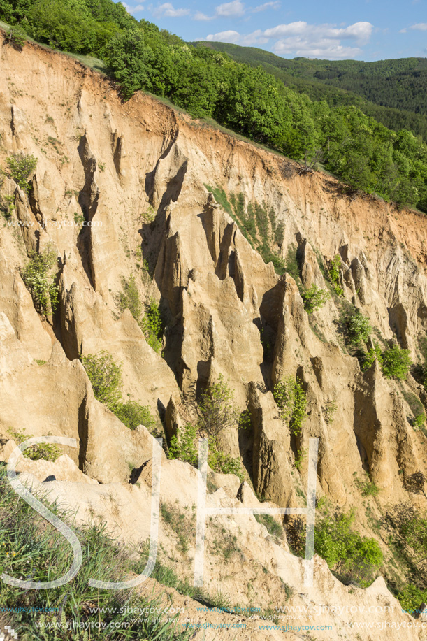 Landscape with rock formation Stob pyramids, Rila Mountain, Kyustendil region, Bulgaria
