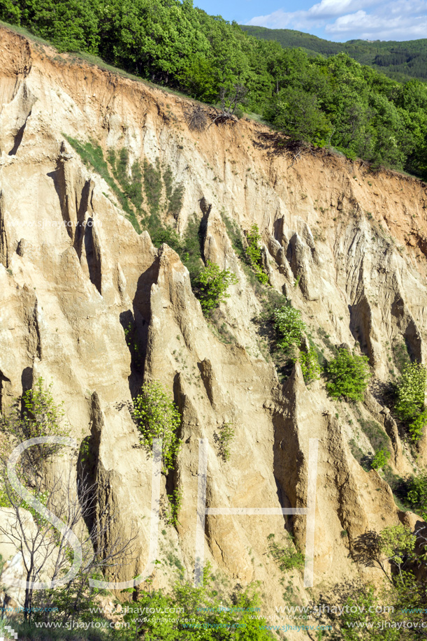 Landscape with rock formation Stob pyramids, Rila Mountain, Kyustendil region, Bulgaria