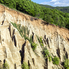 Landscape with rock formation Stob pyramids, Rila Mountain, Kyustendil region, Bulgaria