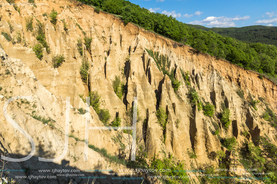 Landscape with rock formation Stob pyramids, Rila Mountain, Kyustendil region, Bulgaria