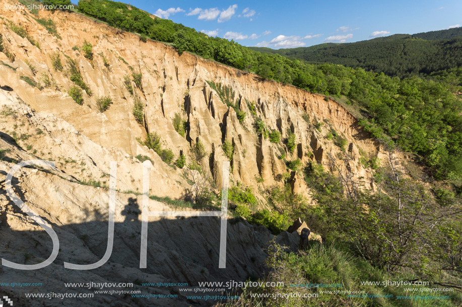 Landscape with rock formation Stob pyramids, Rila Mountain, Kyustendil region, Bulgaria