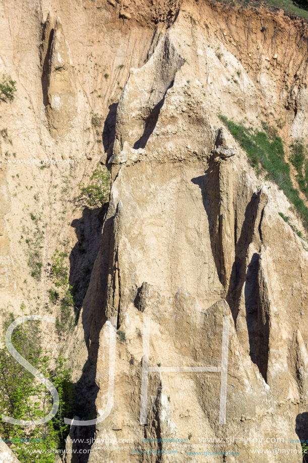 Landscape with rock formation Stob pyramids, Rila Mountain, Kyustendil region, Bulgaria