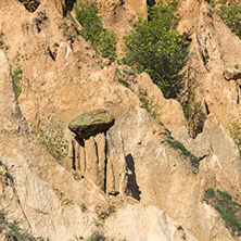 Landscape with rock formation Stob pyramids, Rila Mountain, Kyustendil region, Bulgaria