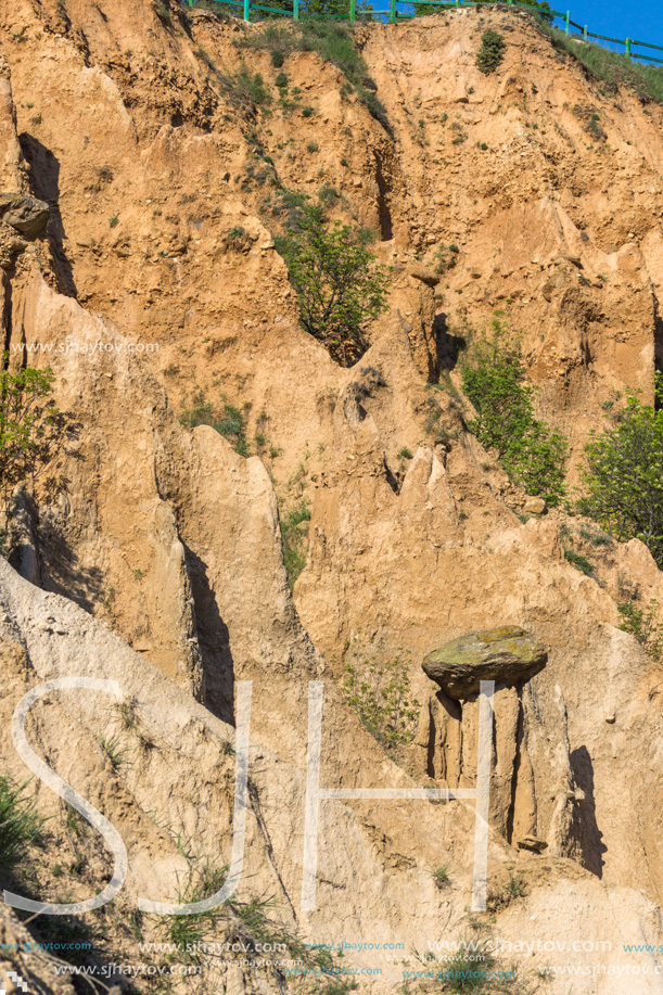 Landscape with rock formation Stob pyramids, Rila Mountain, Kyustendil region, Bulgaria