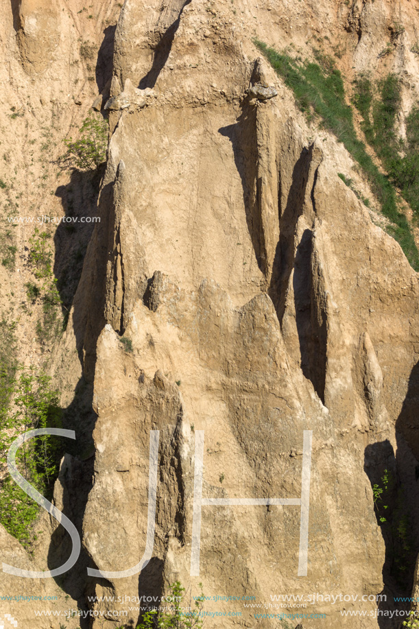 Landscape with rock formation Stob pyramids, Rila Mountain, Kyustendil region, Bulgaria