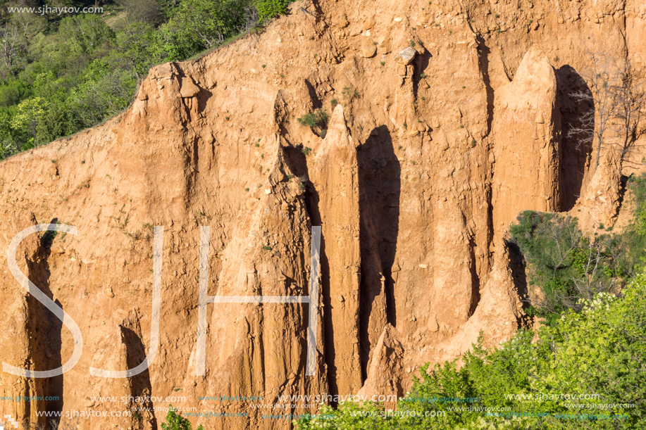 Landscape with rock formation Stob pyramids, Rila Mountain, Kyustendil region, Bulgaria