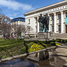 SOFIA, BULGARIA - MARCH 17, 2018: Amazing view of National Library St. Cyril and Methodius in Sofia, Bulgaria