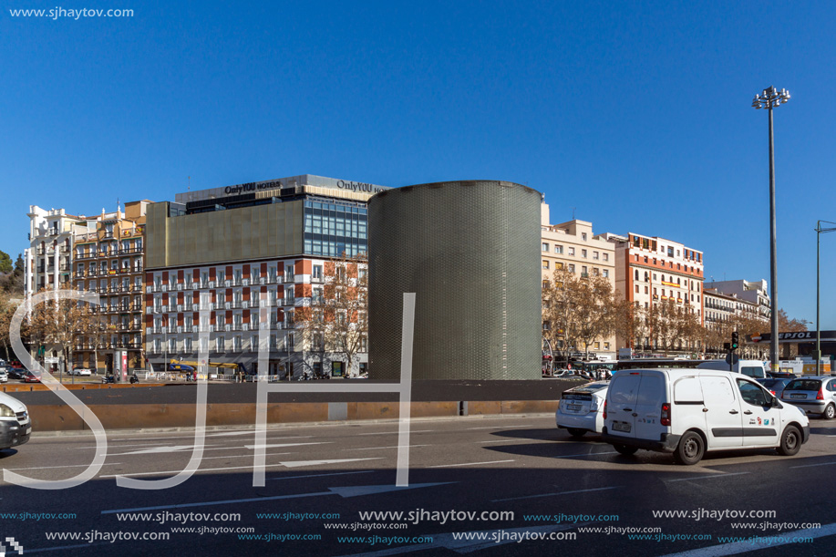 MADRID, SPAIN - JANUARY 22, 2018:  Atocha Monument Madrid 11 March Memorial in City of Madrid, Spain