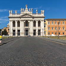 ROME, ITALY - JUNE 25, 2017: Basilica of San Giovanni in Laterano (Basilica di San Giovanni in Laterano) in city of Rome, Italy
