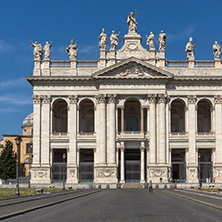 ROME, ITALY - JUNE 25, 2017: Basilica of San Giovanni in Laterano (Basilica di San Giovanni in Laterano) in city of Rome, Italy