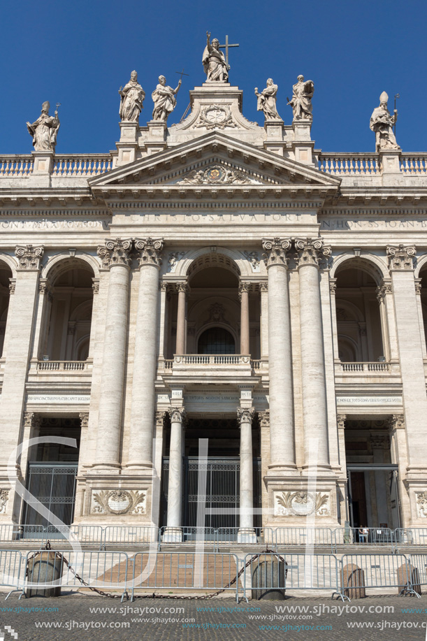 ROME, ITALY - JUNE 25, 2017: Basilica of San Giovanni in Laterano (Basilica di San Giovanni in Laterano) in city of Rome, Italy