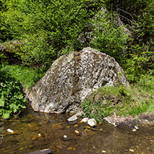 Landscape of Fotinovo River near village of Fotinovo in Rhodopes Mountain, Pazardzhik region, Bulgaria