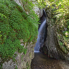 Landscape of Fotinovo waterfalls cascade (Fotinski waterfall) in Rhodopes Mountain, Pazardzhik region, Bulgaria