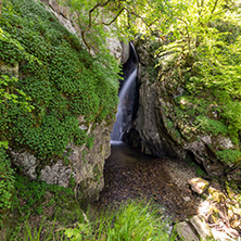 Landscape of Fotinovo waterfalls cascade (Fotinski waterfall) in Rhodopes Mountain, Pazardzhik region, Bulgaria
