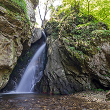 Landscape of Fotinovo waterfalls cascade (Fotinski waterfall) in Rhodopes Mountain, Pazardzhik region, Bulgaria