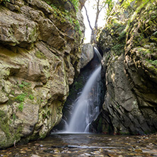 Landscape of Fotinovo waterfalls cascade (Fotinski waterfall) in Rhodopes Mountain, Pazardzhik region, Bulgaria