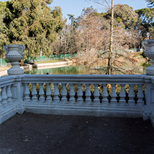 MADRID, SPAIN - JANUARY 22, 2018: Crystal Palace in The Retiro Park  in City of Madrid, Spain