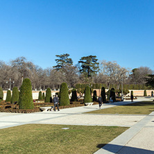 MADRID, SPAIN - JANUARY 22, 2018: Plaza Parterre in The Retiro Park in City of Madrid, Spain