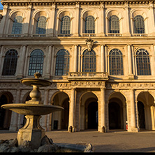 ROME, ITALY - JUNE 24, 2017: Yellow Sunset at Sunset Palazzo Barberini - National Gallery of Ancient Art in Rome, Italy