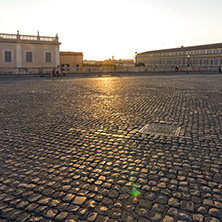 ROME, ITALY - JUNE 24, 2017: Sunset view of Piazza del Quirinale in Rome, Italy