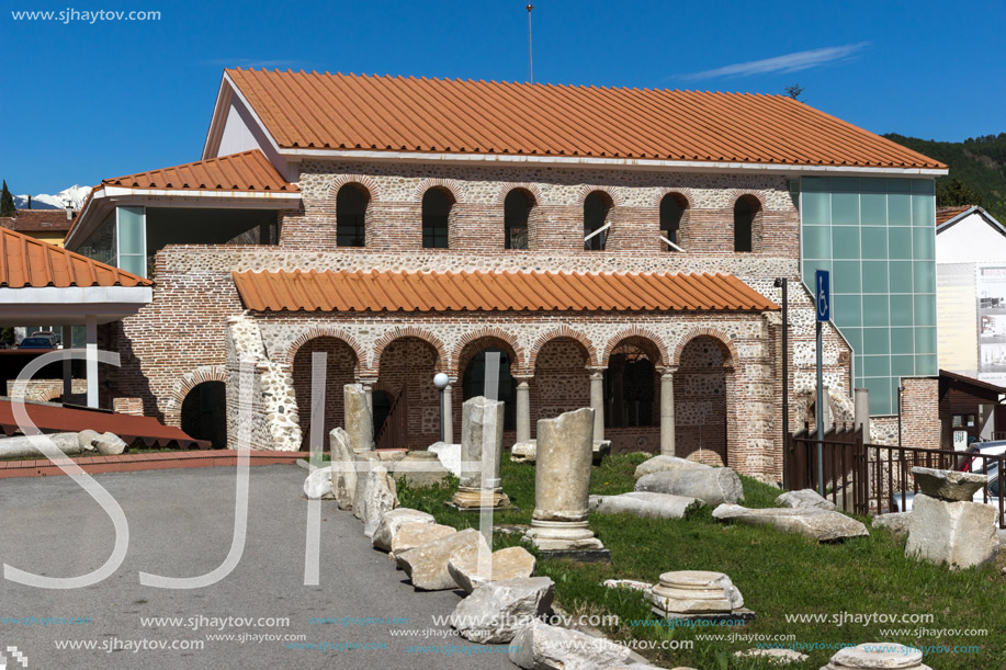 Ruins of Episcopal complex with basilica in town of Sandanski, Bulgaria