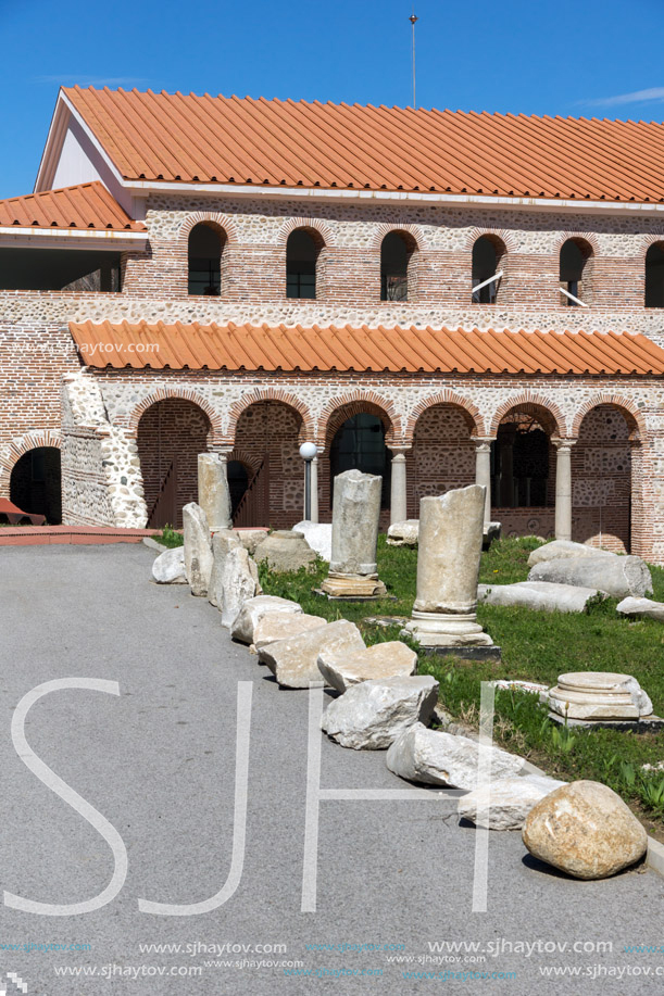 Ruins of Episcopal complex with basilica in town of Sandanski, Bulgaria