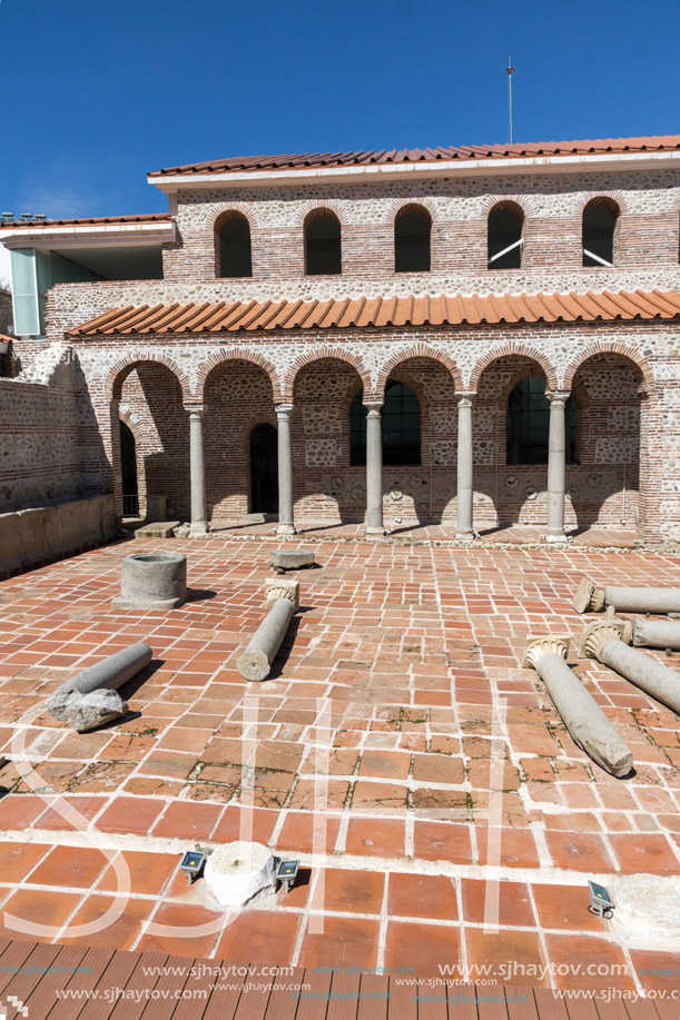 Ruins of Episcopal complex with basilica in town of Sandanski, Bulgaria