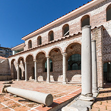 Ruins of Episcopal complex with basilica in town of Sandanski, Bulgaria