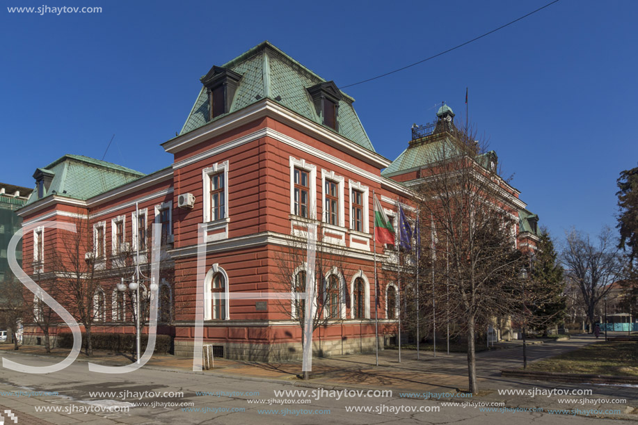 KYUSTENDIL, BULGARIA - JANUARY 15, 2015: Building of Town hall in Town of Kyustendil, Bulgaria