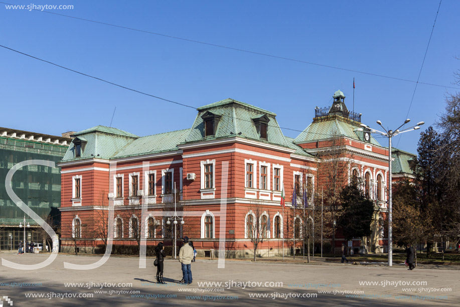 KYUSTENDIL, BULGARIA - JANUARY 15, 2015: Building of Town hall in Town of Kyustendil, Bulgaria