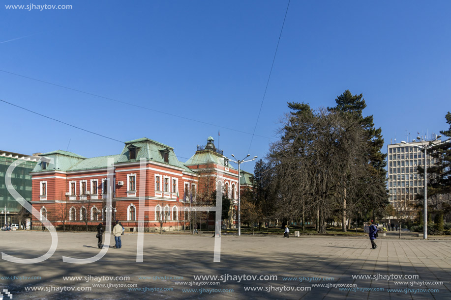 KYUSTENDIL, BULGARIA - JANUARY 15, 2015: Building of Town hall in Town of Kyustendil, Bulgaria