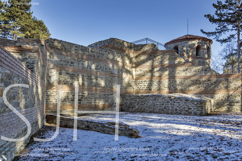 KYUSTENDIL, BULGARIA - JANUARY 15, 2015:  A late antique fortress The Hisarlaka in Town of Kyustendil, Bulgaria