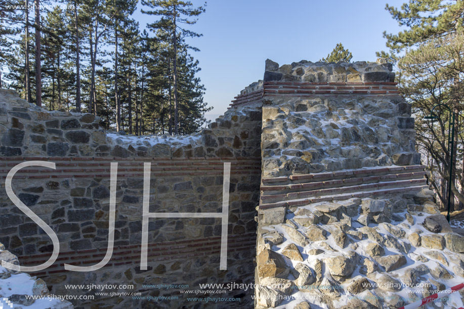 KYUSTENDIL, BULGARIA - JANUARY 15, 2015:  A late antique fortress The Hisarlaka in Town of Kyustendil, Bulgaria