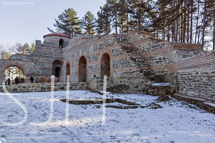 KYUSTENDIL, BULGARIA - JANUARY 15, 2015:  A late antique fortress The Hisarlaka in Town of Kyustendil, Bulgaria