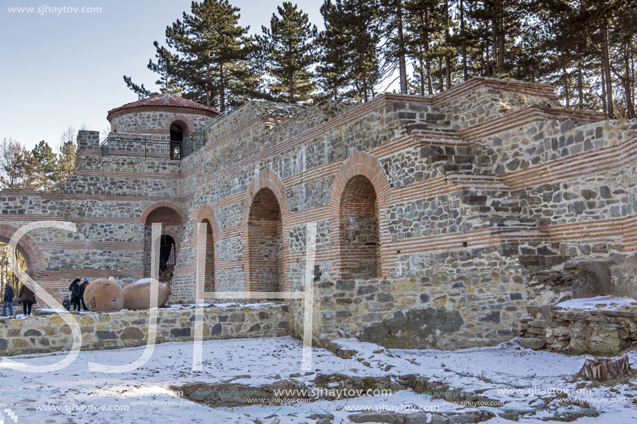 KYUSTENDIL, BULGARIA - JANUARY 15, 2015:  A late antique fortress The Hisarlaka in Town of Kyustendil, Bulgaria