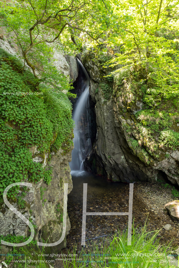 Amazing Landscape of Fotinovo waterfalls (Fotinski waterfall) in Rhodopes Mountain, Pazardzhik region, Bulgaria