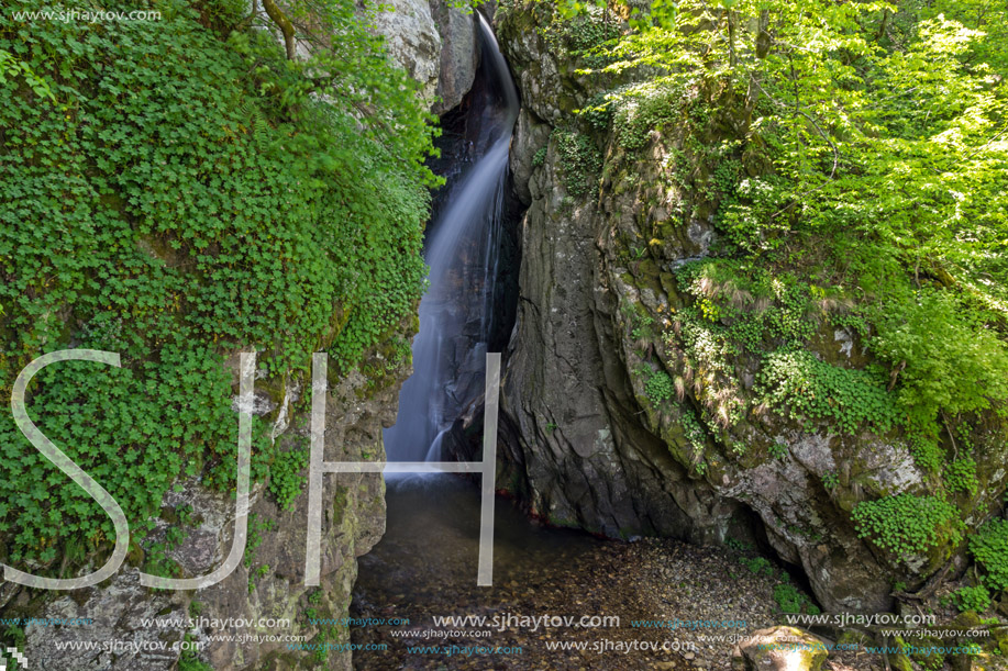 Amazing Landscape of Fotinovo waterfalls (Fotinski waterfall) in Rhodopes Mountain, Pazardzhik region, Bulgaria